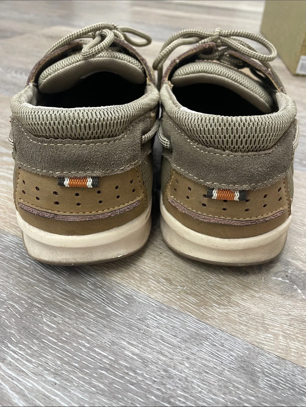 Margaritaville Men’s Leather/Textile Upper Loafers Deck Shoe Sz 12